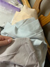 婧麒（JOYNCLEON）孕婦內褲懷孕期專(zhuān)用大碼中晚期孕晚期高彈托腹純棉內褲 3條裝 香檳膚+水波藍+灰紫色 M 曬單實(shí)拍圖