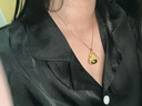 中國黃金（CHINA GOLD）彌勒佛黃金吊墜女笑佛黃金項鏈足金鎖骨鏈結婚生日禮物女生送女友 彌勒佛吊墜【贈銀鏈】約2.3g 曬單實(shí)拍圖