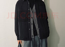 太平鳥男裝 新中式輕薄羽絨服男冬季黑色襯衫保暖外套 黑色 第一批 XL 曬單實拍圖