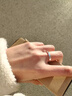 中國黃金（CHINA GOLD）碎冰冰情侶對戒足銀素圈指環(huán)情侶戒指結婚生日禮物女生送男友 碎冰冰戒指【品牌禮盒】9圈口 曬單實(shí)拍圖