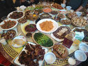 304不銹鋼內(nèi)置轉(zhuǎn)盤火鍋桌子折疊餐桌圓桌帶轉(zhuǎn)盤帶電磁爐家用10人 1.6米內(nèi)置1.2轉(zhuǎn)盤[仿灰理石紋] 曬單實拍圖