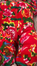 迪士尼寶寶東北大花布嬰兒服童裝棉服套裝兒童過年服衣服棉衣寶寶連體棉襖 紅色 73cm 曬單實(shí)拍圖