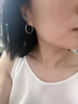 百年老鳯祥通體S999足銀女圓圈耳環(huán)純銀大耳圈2025新款潮春夏輕奢 【直徑3.5公分】999純銀 送檢測 曬單實(shí)拍圖