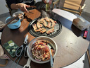 HISPEEDHispeed圍爐煮茶戶外露營木炭燒烤爐家用烤火爐燒烤架取暖烤火盆 加大圓款【80CM桌面】電炭兩用版 曬單實(shí)拍圖