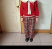 莞町初中生12-15歲女孩衣服冬本命年套裝馬年新年戰袍2026年紅色套裝 紅色毛衣+紅格子闊腿庫 加絨 165 XL碼建議110-120斤 曬單實(shí)拍圖