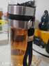 優(yōu)光樂夏 茶水分離泡茶杯玻璃杯雙層過濾杯隔熱杯子大容量水杯 鋼本銀 500ml 曬單實(shí)拍圖