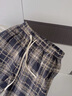 浪莎毛呢格子褲女秋冬加絨新款高腰垂感休閑拖地復古毛呢闊腿褲 曬單實(shí)拍圖
