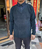 啄木鳥毛衣加絨加厚中老年男士秋冬裝假兩件襯衫領(lǐng)針織套頭打底衫男 藏青 加絨加厚 XL 曬單實(shí)拍圖