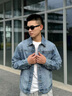 gxg.jeans男裝牛仔夾克 藍色復古水洗寬松休閑翻領(lǐng)外套 25春新品 藍色 L (175) 曬單實(shí)拍圖