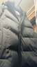 森馬90絨子|四防羽絨服男冬連帽中長款男士羽絨服保暖厚外套 黑色（灰鴨絨）90001 2XL 曬單實拍圖