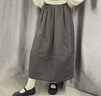 蘑菇同學(xué)日系絎棉半身裙女冬季2025夾棉加厚保暖燈籠裙寬松百搭松緊腰棉裙 灰色 L 建議115-130斤 曬單實(shí)拍圖