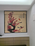 筍夢(mèng)棧 免打孔印花竹簾卷簾窗簾門(mén)簾隔斷屏風(fēng)掛畫(huà) 新中式裝飾畫(huà)禪意復古遮光裝飾卷拉式升降茶室窗簾 喜上眉梢 曬單實(shí)拍圖