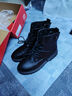啄木鳥(niǎo)真皮馬丁靴女加絨中跟2025秋冬新款女鞋棉鞋粗跟厚底英倫風(fēng)短靴 黑色加絨 37 曬單實(shí)拍圖