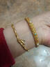 周六福（ZLF）黃金手鏈女足金999古法竹節竹葉手串節節高升 計價(jià) 17cm-12.13g 曬單實(shí)拍圖