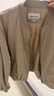 UR冬季新款女裝美式復(fù)古棒球服寬松棉服外套UYY140014 卡其 (偏寬松) L 曬單實拍圖