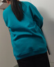 LOVER RUCCI法國(guó)高端中長(zhǎng)款衛(wèi)衣女遮屁股秋冬款加絨加厚寬松大碼t恤打底衫 孔雀藍(lán) 均碼 曬單實(shí)拍圖