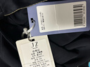 玖姿·安娜蔻柔美風簡雅TR重磅荷葉邊H型單上衣女裝2024春款 丈青 S 曬單實拍圖