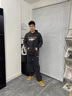 威覺牛仔褲男款春秋夏季直筒寬松青少年長褲2025男生闊腿休閑褲子男 黑灰色 XL碼（110斤-145斤） 曬單實拍圖