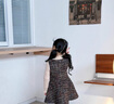 IVY HOUSE常春藤兒童裝女童秋季新款  小香風(fēng)背心裙氣質(zhì)優(yōu)雅粗花編織連衣裙 黑色 110cm(110/56) 曬單實(shí)拍圖
