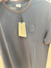 愛登堡Edenbo短袖T恤男桑蠶絲夏季圓領(lǐng)透氣體恤上衣深灰藍(lán)180/96A(2XL) 曬單實(shí)拍圖
