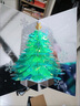 UNIGIFT圣誕節賀卡立體圣誕樹(shù)賀卡圣誕禮物手工閃閃發(fā)光圣誕樹(shù)卡片ins 閃閃發(fā)光圣誕樹(shù)-綠色 1個(gè) 曬單實(shí)拍圖