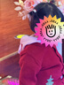babylove嬰兒針織開(kāi)衫上衣紅色毛衣秋冬款保暖綿羊毛寶寶衣服圣誕外套 曬單實(shí)拍圖