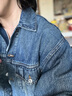 Levi's李維斯冬季女士復(fù)古巴恩風(fēng)翻領(lǐng)水洗時尚潮流牛仔夾克外套 藍(lán)色 M 曬單實(shí)拍圖