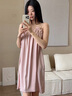 莫代爾睡衣性感方便房事女感抹胸吊帶睡裙夏季冰粉色露肩裙子家居服薄款 粉紅色-主圖款 M :建議90-115斤 曬單實(shí)拍圖