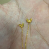 牧笛蝴蝶黃金耳線999女士足金流蘇耳飾輕奢情人禮物送女友生日紀念 足金蝴蝶耳線 曬單實拍圖