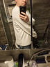 真維斯（Jeanswest）男士長(zhǎng)袖t恤秋季重磅華夫格圓領(lǐng)上衣服ins潮牌美式復(fù)古學(xué)生體恤男 白色(純色) L (175) (收藏加購(gòu)優(yōu)先發(fā)) 曬單實(shí)拍圖