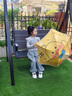 RAINLITE兒童傘3-12歲雨季防護(hù)直桿趣味滑輪反光晴雨兩用安全圓角男女童傘 滑輪安全圓角兒童傘小黃鴉 曬單實(shí)拍圖