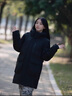 頂峰保羅連帽中長款工裝羽絨棉服女冬季加厚沖鋒棉衣情侶款軍大衣男士外套 男款-黑色 中長款 L 推薦120-140斤 曬單實拍圖