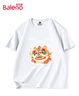 班尼路（Baleno）短袖t恤男夏季紅色男女款五分袖學(xué)生重磅純棉寬松半截袖上衣 曬單實拍圖