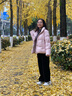 森馬（Semir）羽絨服女90%鵝絨服短款純色寬松外套2024冬季新款三防保暖面包服 橡皮粉（白鵝絨）61214 XS 曬單實拍圖