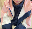 迪士尼兒童沖鋒衣三合一春秋女童外套秋冬戶外秋裝TD3DS016 粉白 140 曬單實(shí)拍圖