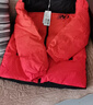 雪中飛童裝兒童羽絨服新款洋氣女童中大男童撞色拼接加厚面包羽絨服 紅色 170 曬單實(shí)拍圖