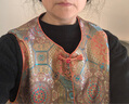 皮爾卡丹（pierre cardin）新中式盤扣馬甲背心外套女早秋季新款輕國(guó)風(fēng)復(fù)古宋錦提花改良上衣 橘色 2XL 建議105-120斤 曬單實(shí)拍圖