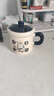 貝瑟斯陶瓷杯辦公室宿舍喝水杯子咖啡杯帶蓋帶勺家用馬克杯藍(lán)色360ml 曬單實(shí)拍圖