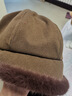 毛絨漁夫帽女冬季戶(hù)外東北帽加絨加厚百搭保暖護耳日系優(yōu)雅盆帽 卡其色【新款蒙古帽】 均碼【M54-58】 曬單實(shí)拍圖