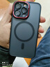 魔杰樂 適用蘋果15promax手機殼磁吸充電iPhone16promax手機保護套沙漠色全包防摔軟膠膚感磨砂簡約輕奢 磁吸黑色【萊卡系列-金屬鏡頭圈】 iPhone 13 Pro 曬單實拍圖