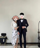 皮爾卡丹（pierre cardin）高端輕奢西服套裝男士新郎高定婚禮套裝塔士多宴會合唱團(tuán)西裝針織 黑色戧駁領(lǐng)【三件套】 2XL 140斤--150斤 曬單實(shí)拍圖