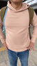 無印良品（MUJI）  男式 緊密編織毛圈 套頭衛(wèi)衣 連帽衛(wèi)衣 潮流 ABI09A2A 杏黃色 M 170/92A 曬單實(shí)拍圖