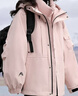 鴨鴨（YAYA）王一博同款90鵝絨羽絨服女冰殼系列三合一城市輕戶外冬季保暖外套 煙熏粉色 170/88A(M) 曬單實(shí)拍圖
