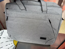 必優(yōu)美電腦包手提商務(wù)款17.3英寸加厚氣囊款大容量帶肩帶公文包 灰色 曬單實(shí)拍圖