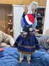 G.DUCKKIDS朱迪兔子警官衣服女童連衣裙秋季兒童洛麗塔公主裙女孩生日裙子 裙子短褲領帶 100 尺碼2~3歲【 90-100cm】 曬單實拍圖