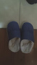 卡帝樂(lè )鱷魚(yú)（CARTELO）棉拖鞋男士秋冬季防水居家室內外出穿包跟棉鞋 XH112 藍色 42-43 曬單實(shí)拍圖