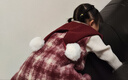 班喜迪女童連衣裙冬裝2025新款兒童小香風(fēng)公主裙套裝周歲女寶寶禮服冬季 紅色 100 曬單實拍圖