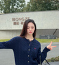 ELAND【匹馬棉】衣戀毛針織衫女春日棉花糖變形絞花毛衣25春新款 藏青色(59)Navy M 曬單實(shí)拍圖