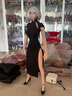BURJUMAN女兵人衣服1/6女兵人新中式旗袍連衣裙 JO24X-02 12寸可動(dòng)膠素體 A黑色 曬單實(shí)拍圖