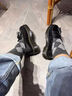 馬丁（DR.MARTENS）Adrian英倫男女早秋舒適一腳蹬光面皮黑色樂福皮鞋 黑色 尺碼偏小建議買大一碼 37 曬單實(shí)拍圖